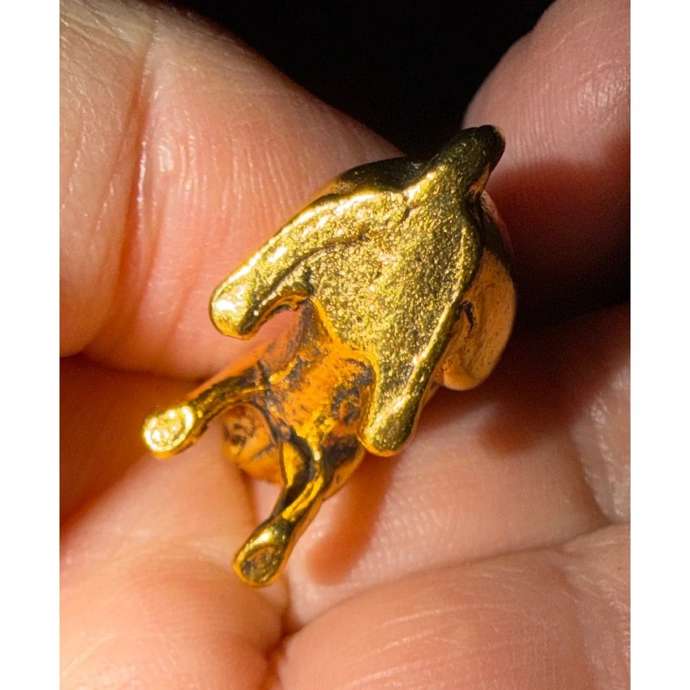 Brass Rabbit Bunny Fig Unisex Gold Sitting Hare Decor New